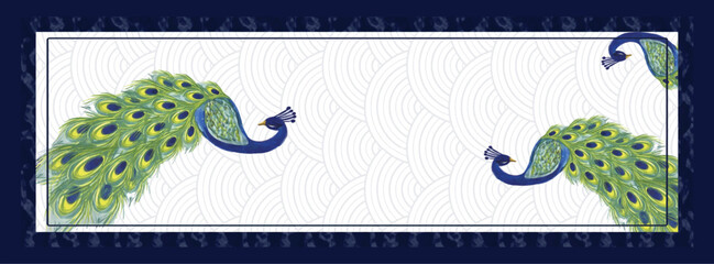 digital silk scarf design with seamless textile pattern