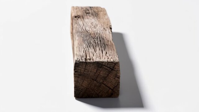 Wood block is shown from different angles with light and shadow
