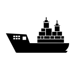 Obraz premium Cargo ship carrying containers