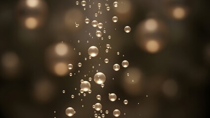 Fresh green dew drops and transparent rain bubbles create a clean liquid texture pattern on a wet glass surface for a macro nature wallpaper design