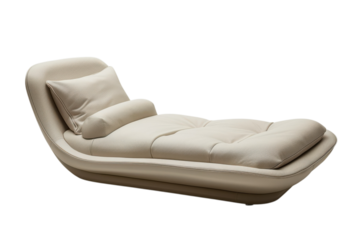 A modern chaise lounge with a sleek design