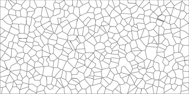 White abstract Voronoi diagram retro tiles pattern broken glass. Broken Glass Quartz natural fragment Cement kitchen decor. Broken Glass/Quartz glass fragment for Website Background