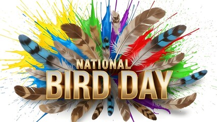 Vibrant feathers celebrate national bird day with colorful plumage and wildlife awareness