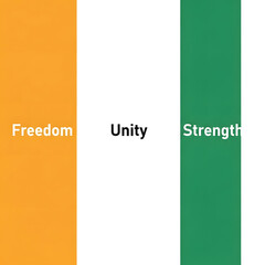 Flag design with symbolic colors and mottos