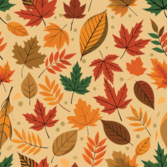 Autumn leaves pattern