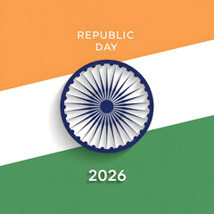 Republic day 2026 india celebrations with national flag emblem