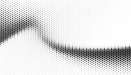 Black and white abstract geometric pattern with hexagon shape. Smooth halftone pattern for sporty background and jersey design. Fully editable vector element. 