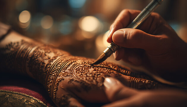 The art of intricate mehndi design