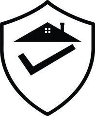 home-insurance-solid--house-inside-shield line icon