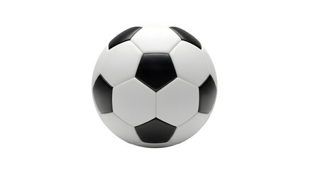 Fototapeta premium Classic white and black soccer ball isolated on transparent background
