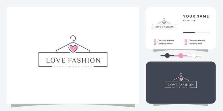 Fashion logo vector with minimalist design Premium Vector