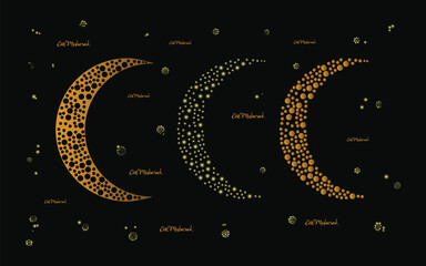 &ldquo;Ramadan Kareem Crescent Moon Background with Golden Islamic Pattern, Luxury Eid Mubarak Banner for Greeting Card, Poster, Social Media & Web Design&rdquo;