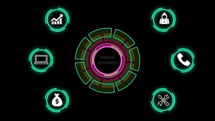 The Business,Technology, Internet and network concept animation . Webinar medical consultation and team building analytics for digital SEO marketing data animated 4K animation motion video - Powered by Adobe