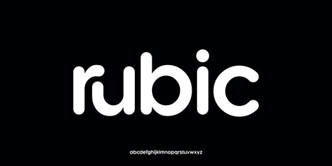 Vector illustration of a modern sans-serif style alphabet letter display with rounded and bold shapes, giving a friendly, clean and contemporary impression.