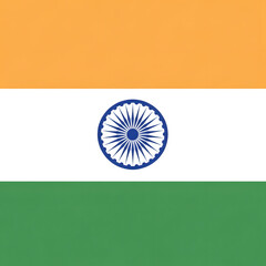 The flag of india with saffron white and green colors and ashoka chakra