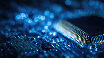 Close-up of Computer Circuit Board