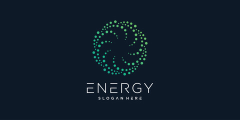 Energy vector icon logo design with creative modern unique style Premium Vector