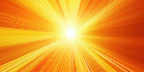 vibrant orange sunburst radiating golden rays from luminous core in abstract energy explosion ideal for motivational wallpaper or dynamic banner background