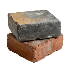 A stack of two bricks on a black background