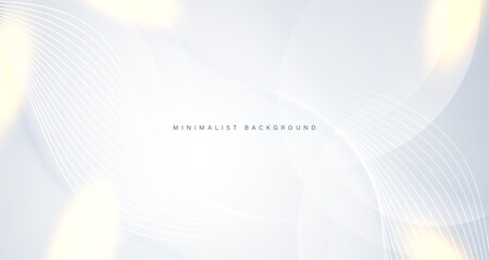 Minimalist abstract background with flowing line waves