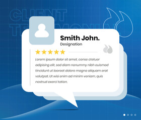 Customer Feedback and Client Testimonial Social Media Post Design Template