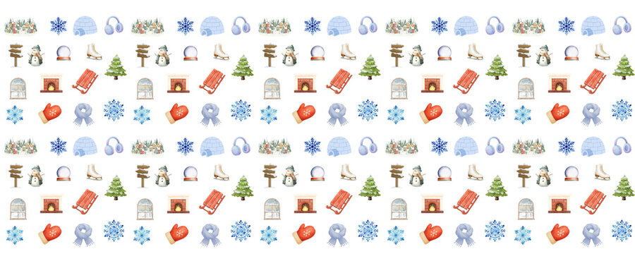 winter seamless pttern 001 - 1