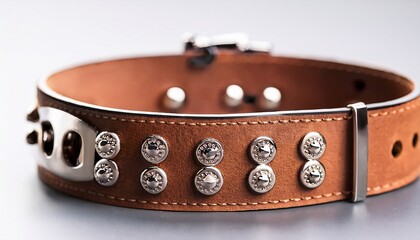 faux leather wristband with metallic studs and snap closures