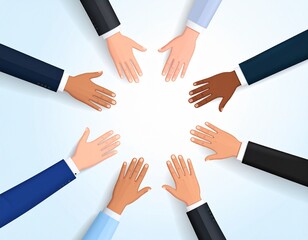 hands of business people