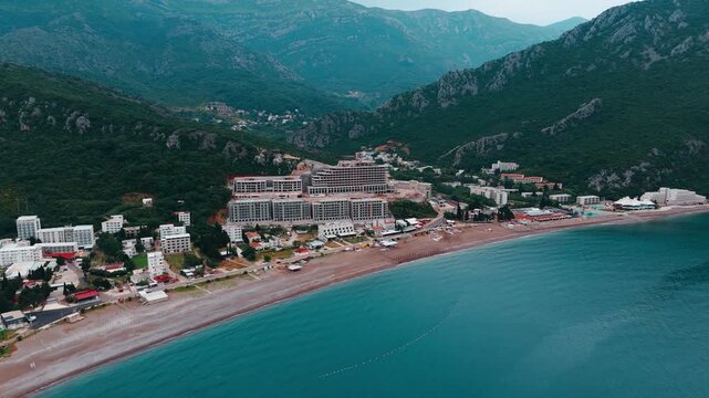Canj Beach aerial view in Montenegro