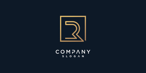 Obraz premium Letter R vector icon logo design with creative unique style Premium Vector