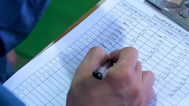 Industrial Production Checklist Documentation and Quality Control