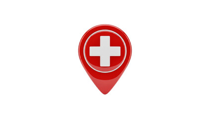 Obraz premium Health care red map pin