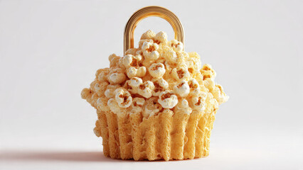 Popcorn Sculpture with Gold Arc