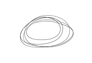 Highlight pen line. Hand drawn circle underline sketch. Oval pencil stroke. Doodle mark scribble.