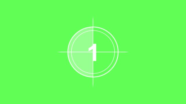 Modern countdown timer display with number 3 to 1 .  Countdown begins with dramatic three to one.