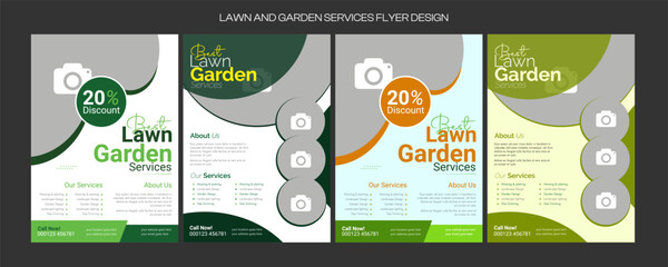 lawn care flyer design template. landscaping and gardening lawn care service flyer, poster, leaflet design lawn care garden or landscaping services Tree and gardening service poster leaflet design.
