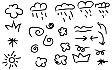 Obraz premium Hand-Drawn Grunge Doodle Brush Elements