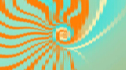 Vibrant orange and teal swirling pattern background