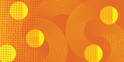 Abstract orange background. Minimal pattern. Vibrant gradient geometric lines. Modern design. Suit for banner, cover, business, flyer, poster, website, brochure, corporate © MdRoni