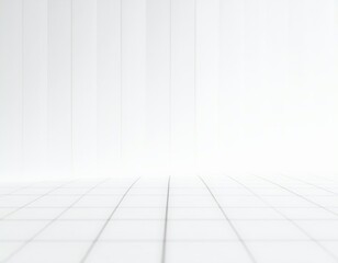 グリッドラインの床と壁を使ったミニマル背景