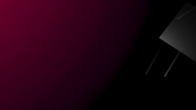 Dark background with maroon gradient and silver rectangle