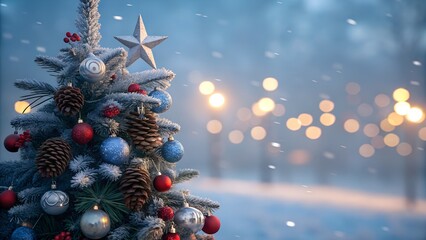 christmas tree and decorations