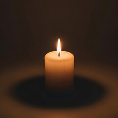 A serene candlelit ambiance on a winter newyear christmast evening at home indoors