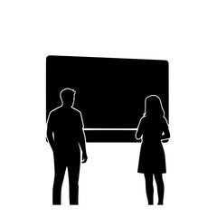 silhouette of a man and woman