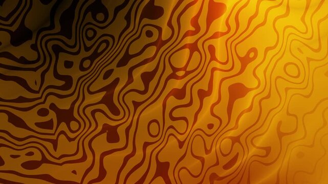 An abstract background featuring a wavy pattern in warm golden and dark brown tones, suggesting texture and organic flow.