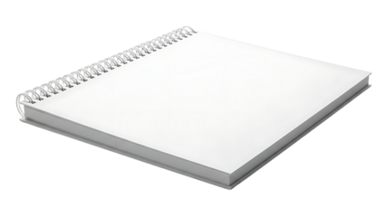 Blank Spiral Notebook with White Pages for Writing or Note Taking