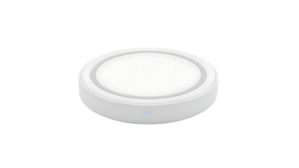 Wireless Charging Pad White Modern Compact with Light Indicator