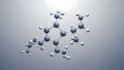 3D Molecular Structure Illustration of Organic Compound Model