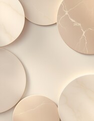 Minimalist modern wave background with smooth textures elegant curves and prominent 2026 crafted for premium cinematic card presentation