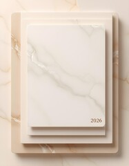 Serene cinematic abstract card background featuring gentle curves warm gold tones and stylish 2026 within minimalist modern design